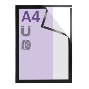 Ramka magnetyczna A4, samoprzylepna czarny  | samoprzylepna na całej powierzchni 