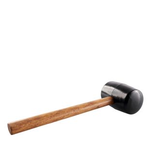 Młotek gumowy z drewnianą rączką, główka ⌀ 70 mm, 740 g 