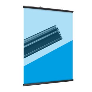 Listwy plakatowe wsuwane z 2 zawieszkami, zestaw (1 komplet) 