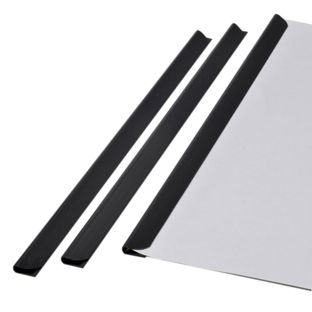 Listwy wsuwane A3, kolor czarny, 3-4 mm 