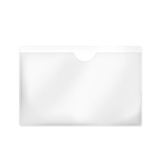 Kieszonki na wizytówki, samoprzylepne, folia PP, kolor przeźroczysty 90 x 60 mm  |  