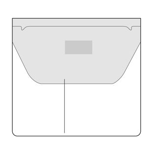 Kieszenie na dokumenty, prostokątne, 109 x 100 mm z klapką, 2 kieszonki, zwiększona pojemność 