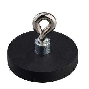 Gumowany magnes z uchem (oczkiem) 31 mm | null