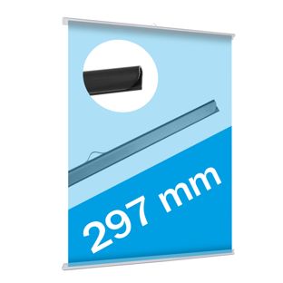 Listwy plakatowe wsuwane z 2 zawieszkami, zestaw (1 komplet) górna listwa z 1 zawieszką | null | 297 mm