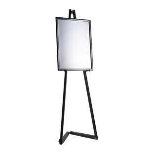 Mobilny aluminiowy stojak z ramą zatrzaskową czarny | A2 420 x 594 mm | 1.500 mm