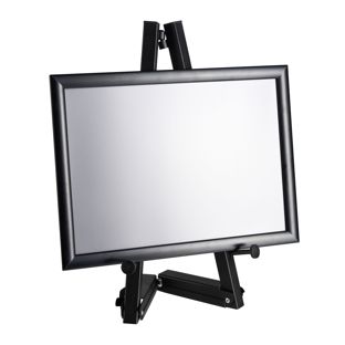 Mobilny aluminiowy stojak z ramą zatrzaskową czarny | A3 297 x 420 mm | 500 mm