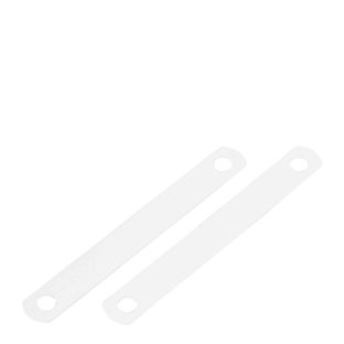 Plastikowe nakładki na wąsy skoroszytowe 120 x 12 mm, kolor biały 
