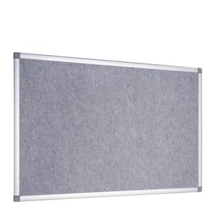 Tablica filcowa do przypinania z aluminiową ramą, 60 x 90 cm szary 