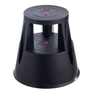 Stołek typu kick-step, plastikowy, 2-stopniowy null