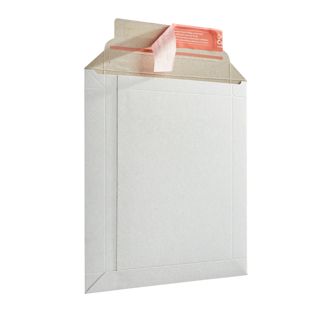 Koperta kurierska tekturowa B5, wymiary: 21 x 26.5 x 3 cm, zamykanie: pasek samoprzylepny z klejem, kolor biały 