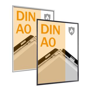 Ognioodporna ramka zatrzaskowa A0 z certyfikatem odporności ogniowej B-s1, d0 