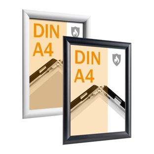 Ognioodporna ramka zatrzaskowa A4 z certyfikatem odporności ogniowej B-s1, d0 