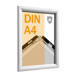 Ognioodporna ramka zatrzaskowa A4 z certyfikatem odporności ogniowej B-s1, d0 
