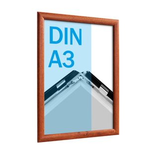 Rama zatrzaskowa A3 standard wygląd drewna  | 25 mm | skos, nachylenie 