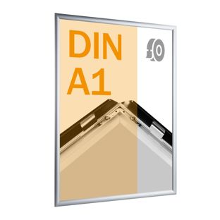 Ramka zatrzaskowa, aluminiowa, A1, samoprzylepna 