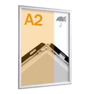 Ramka zatrzaskowa, aluminiowa, wodoodporna, srebro 
