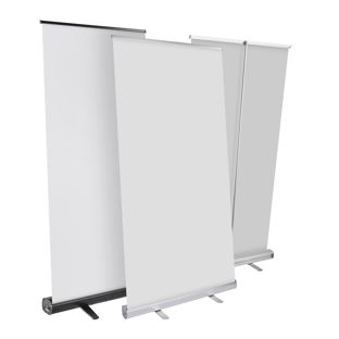 Roll Up Standard, bez nadruku, 200 x 85 cm | srebro 