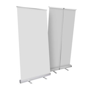 Roll Up Standard, bez nadruku, 200 x 100 cm | srebro 