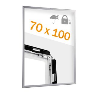 Ramka zatrzaskowa, aluminiowa, B1, wodoodporna, z zamkiem srebro 