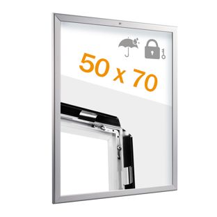 Ramka zatrzaskowa, aluminiowa, B2, wodoodporna, z zamkiem srebro 