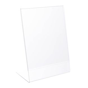 Uchwyt na menu w kształcie litery L, pionowy, odporny na pęknięcia, PET A6