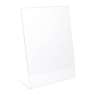 Uchwyt na menu w kształcie litery L, pionowy, odporny na pęknięcia, PET A5 
