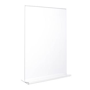 Uchwyt na menu w kształcie litery T, pionowy, odporny na pęknięcia, PET, A4