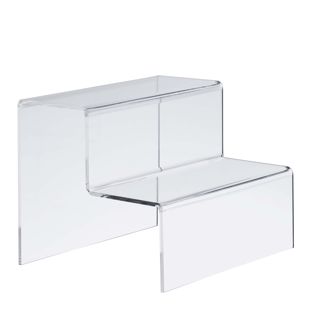 Stopień ekspozycyjny, akrylowy 220 x 168 x 183 mm  | przezroczysty  | dwupoziomowy 