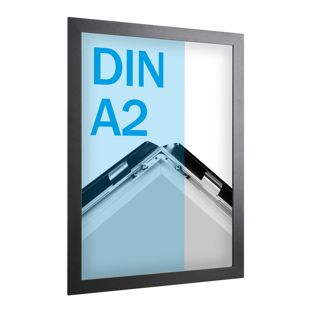 Rama zatrzaskowa „Hardline” A2, 33 mm, czarna, z łączeniem pod kątem 45° (na zakładkę) 
