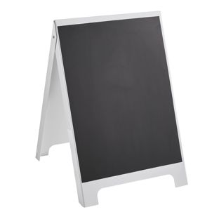 Potykacz PS-STOP 50,8 × 80 cm, z tablicą kredową, biały 