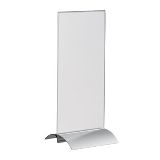 Uchwyt na menu w kształcie litery T z aluminiową podstawą zaciskową orientacja pionowa | 1/3 A4