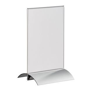 Uchwyt na menu w kształcie litery T z aluminiową podstawą zaciskową A6  | orientacja pionowa 