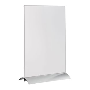 Uchwyt na menu w kształcie litery T z aluminiową podstawą zaciskową A4  | orientacja pionowa 