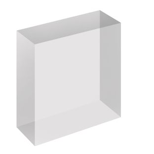 Bloczek akrylowy, przezroczysty 100 x 100 x 40 mm