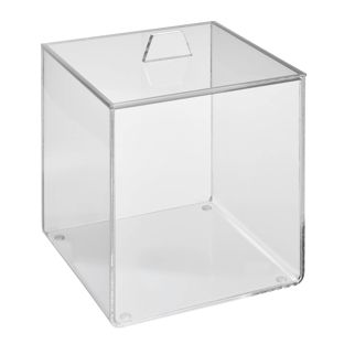 Pudełko akrylowe z pokrywą 120 x 120 x 120 mm | wpuszczana pokrywa