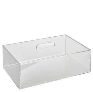 Pudełko akrylowe z pokrywą 300 x 200 x 100 mm | wpuszczana pokrywa