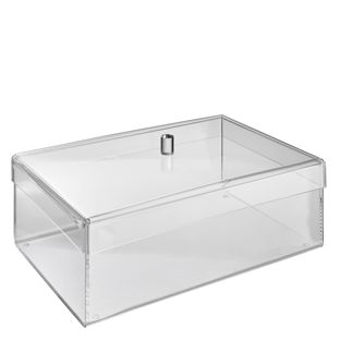 Pudełko akrylowe z pokrywą 300 x 200 x 100 mm | nakładana pokrywa