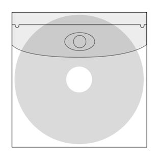 Kieszonki na CD, samoprzylepne, kwadratowe, z klapką 