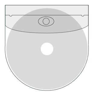 Kieszonki na CD, samoprzylepne, zaokrąglone z klapką 