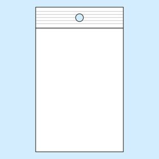Woreczki strunowe z okrągłym otworem, folia PP 70 x 100 mm 
