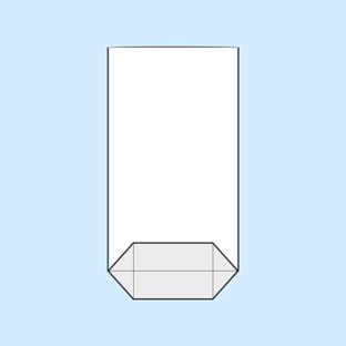 Torebki krzyżowe, folia OPP 75 x 130 mm 