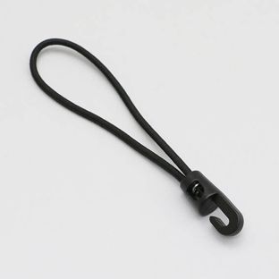 Plastikowy haczyk z gumką 150 mm | czarny 
