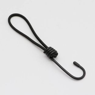 Metalowy haczyk z gumką 150 mm | czarny 
