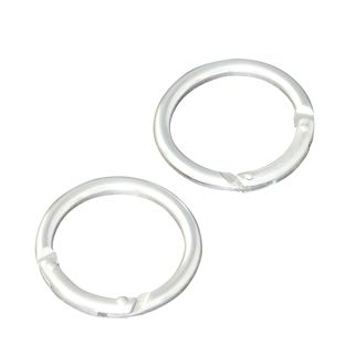 Karabińczyki okrągłe, 38 mm, aluminium, kolor srebrny srebro 