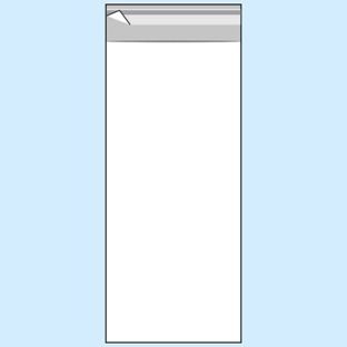Torebki z klapką, folia OPP 100 x 250 mm 