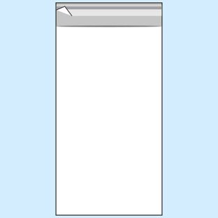 Torebki z klapką, folia OPP 150 x 300 mm 