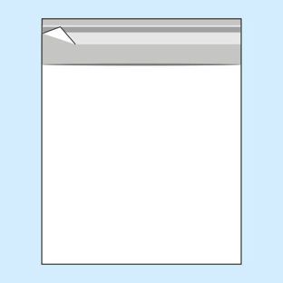 Torebki z klapką, folia OPP 165 x 165 mm 