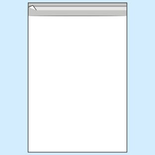 Torebki z klapką, folia OPP 165 x 230 mm - C5 
