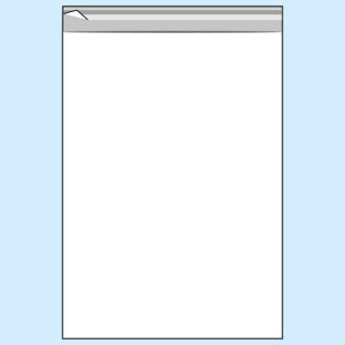 Torebki z klapką, folia OPP 240 x 320 mm 