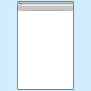 Torebki z klapką, folia OPP 310 x 440 mm - A3 